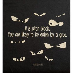 Zork - Men’s 4XL Shirt Pitch Black. Likely To Be Eaten By A Grue. 2012